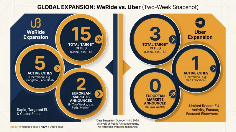The Zurich launch makes it the fifth active city in WeRide and Uber's 15-city global expansion agreement.