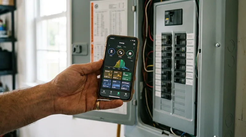 Circuit-level monitoring allows homeowners to track phantom power drains and control rooms remotely.