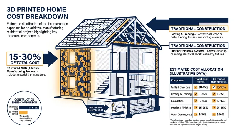 While printed walls offer steep discounts, they represent only a fraction of a home's total cost.