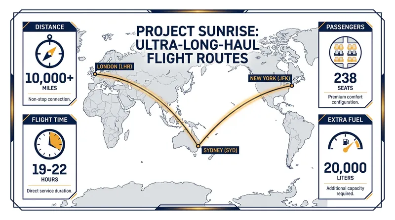Project Sunrise by the numbers: How Qantas plans to conquer the world's longest flight routes.