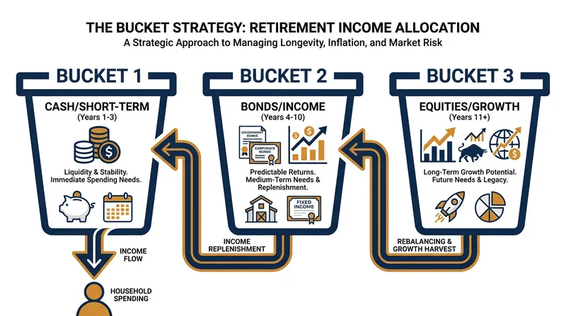 Segmenting assets by time horizon helps insulate retirees from market panic.