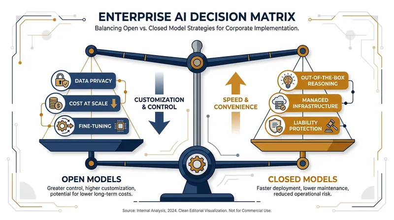 Businesses increasingly route routine tasks to cost-effective open models while reserving closed models for complex reasoning.