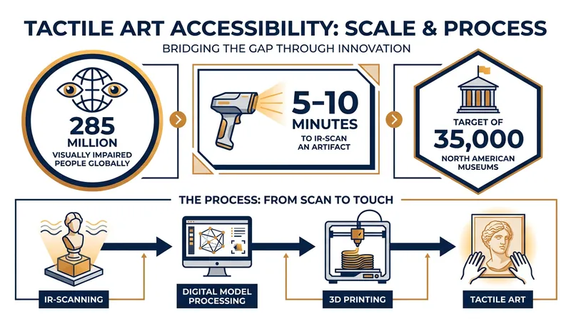 The rapid digitization process allows museums to create tactile replicas without endangering fragile original artworks.