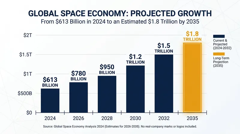 The global space economy is projected to nearly triple in value over the next decade as software and AI unlock new capabilities.