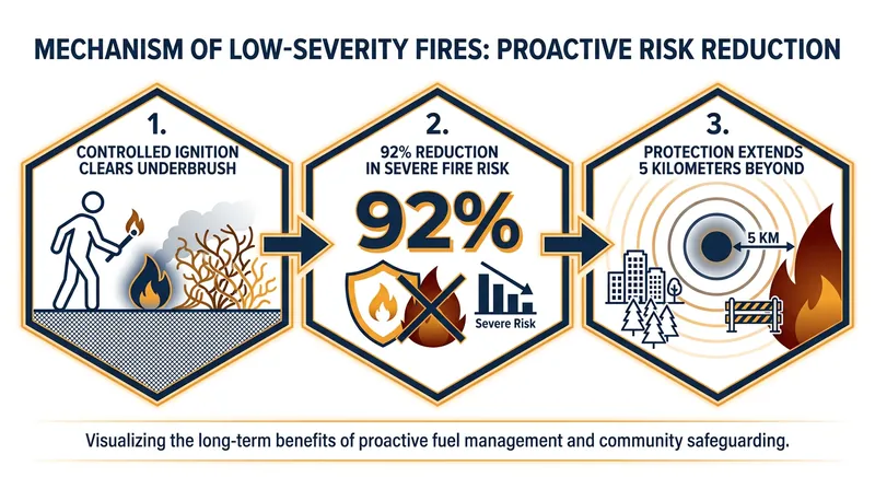 How low-severity fires starve future megafires of the fuel they need to spread.