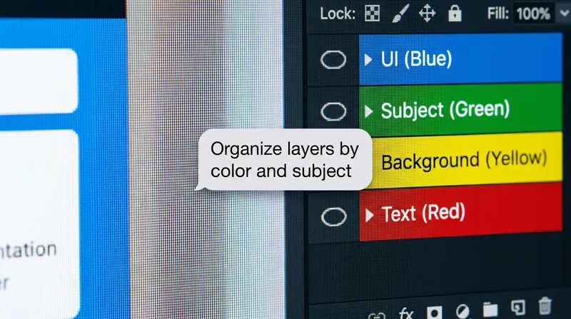 The assistant can execute multi-step technical commands, such as organizing complex layer structures.