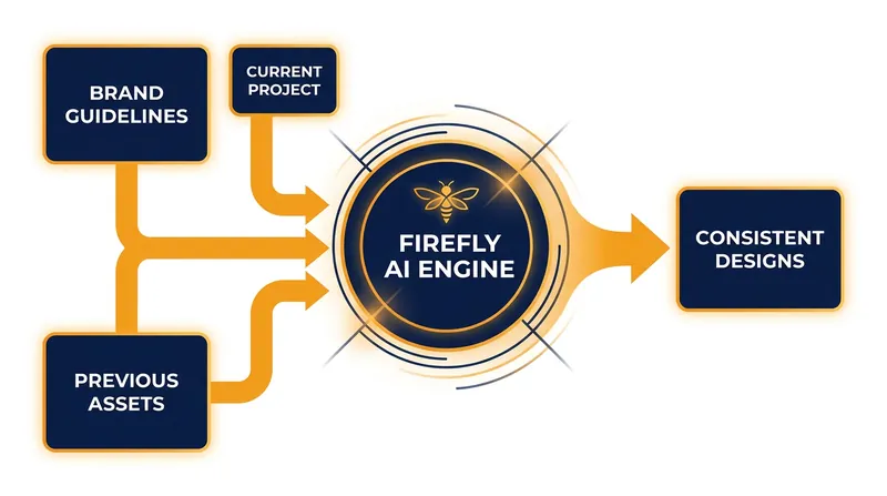 Persistent context allows the AI to remember a project's specific visual language across multiple sessions.