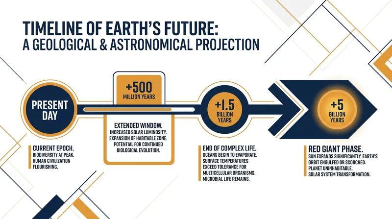 The revised timeline for the lifespan of Earth's biosphere.