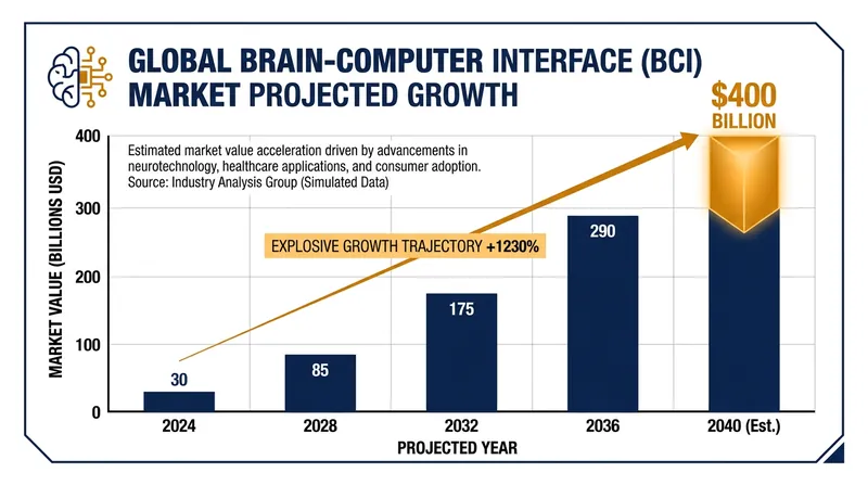 The brain-computer interface market is projected to see exponential growth as clinical applications expand.