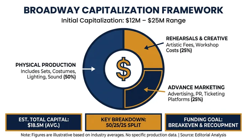 Mounting a competitive Broadway musical requires a massive upfront investment before the first ticket is ever sold.