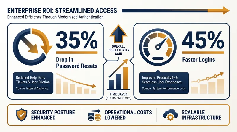 Organizations deploying passkeys report significant reductions in IT support overhead.