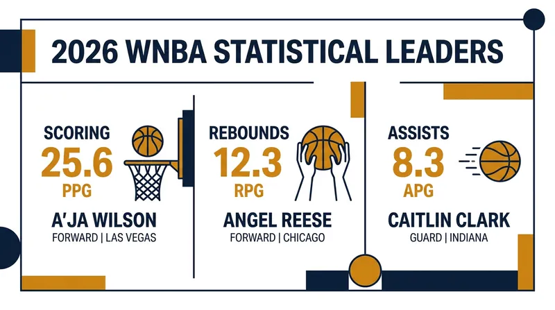 A'ja Wilson, Angel Reese, and Caitlin Clark are pacing the league in major statistical categories.