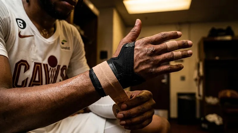 Mitchell Robinson returned to the court just days after undergoing surgery on his right pinky.