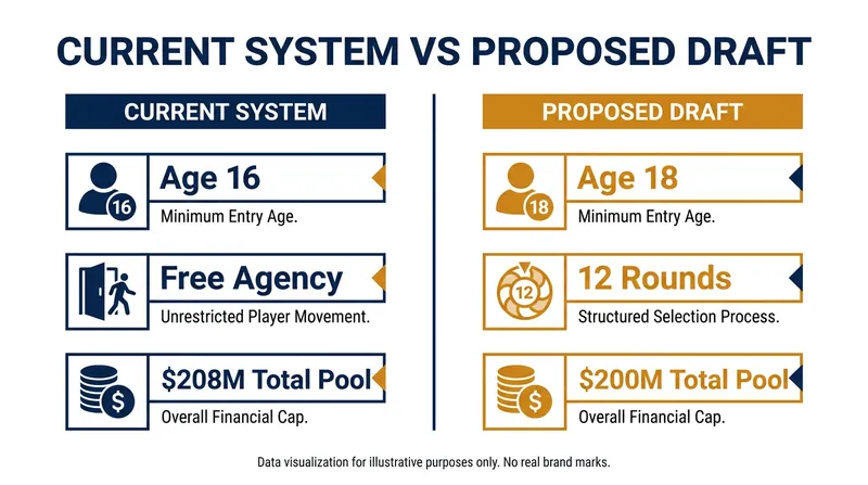 How MLB's proposed international draft compares to the current free agency system.