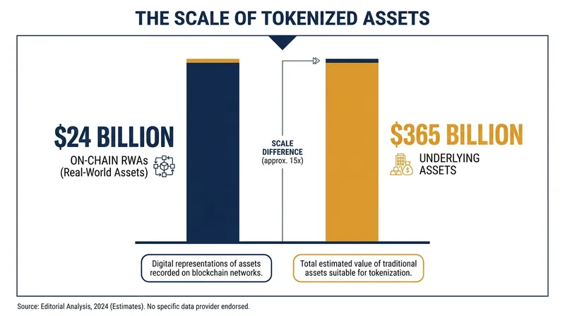 The value of tokenized real-world assets has surged as institutional adoption accelerates.
