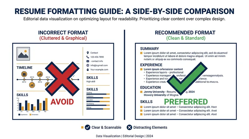 Single-column layouts prevent the parsing errors that plague highly designed templates.