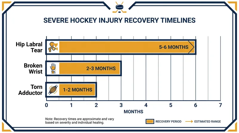 Standard recovery timelines for the severe injuries sustained by players this postseason.