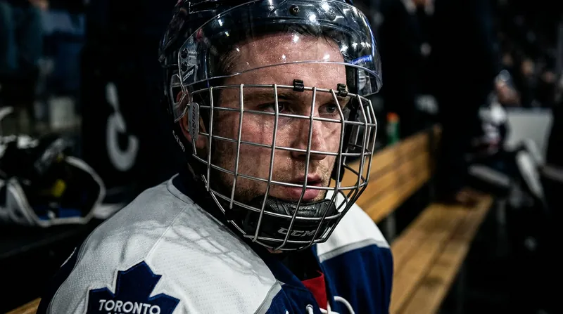 Brayden McNabb returned to the ice wearing a full facial cage after taking a puck to the face in Game 2.