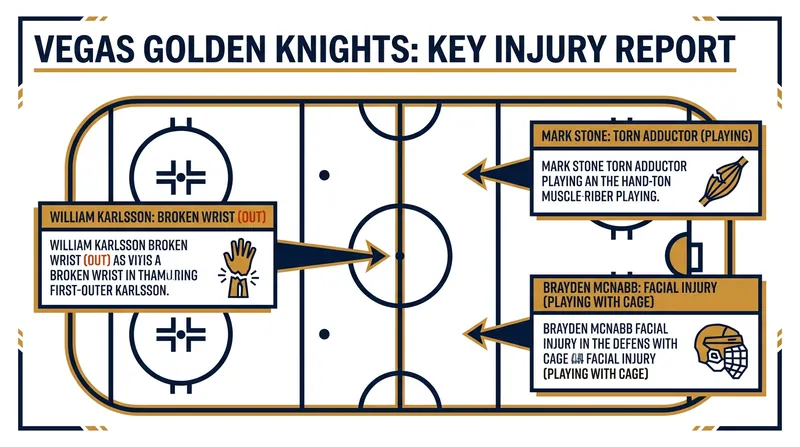 Vegas is navigating a wave of severe injuries as they face elimination in Game 6.