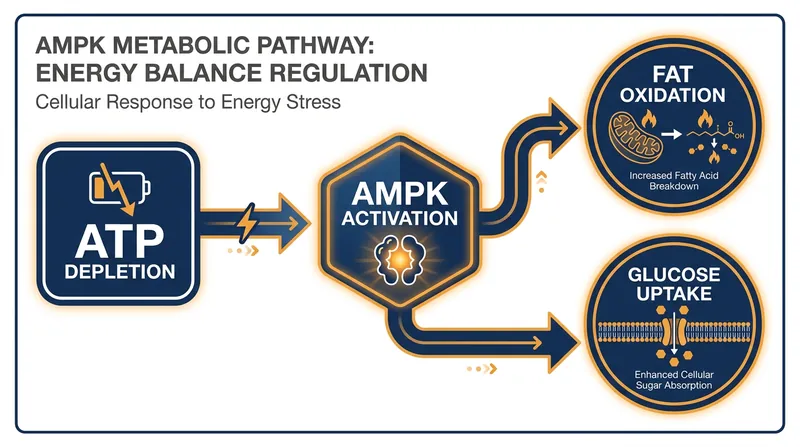 How AMPK activation shifts the body into a catabolic, fat-burning state.