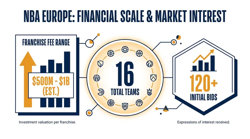 The financial scope of the NBA's European expansion.