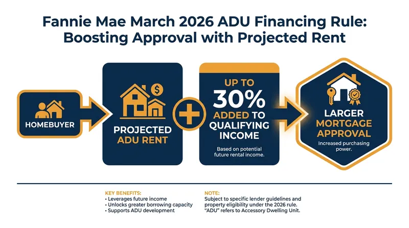 New 2026 lending guidelines allow buyers to leverage projected ADU income before a tenant moves in.