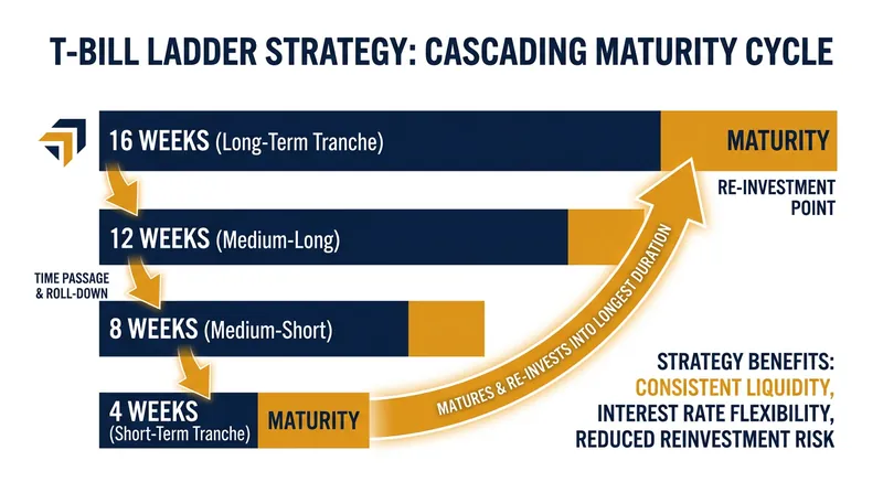 A ladder strategy staggers maturity dates, ensuring a steady stream of liquidity while capturing higher yields.