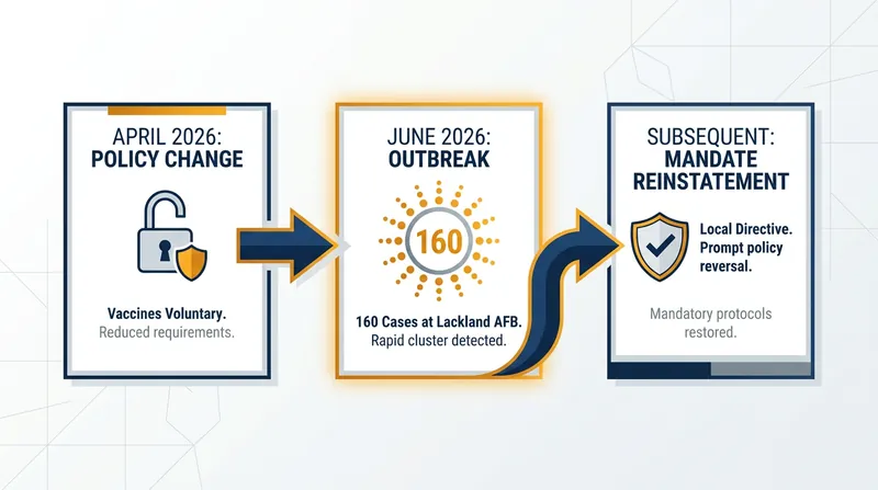 The outbreak forced a rapid local reversal of the Pentagon's voluntary vaccine policy.