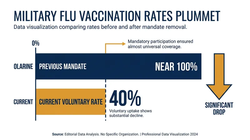 Vaccination rates among recruits plummeted after the mandate was lifted in April.