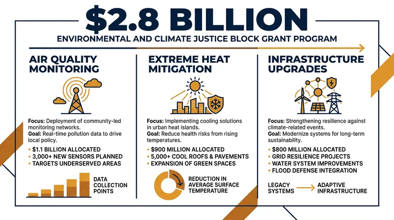 The Inflation Reduction Act authorized the grants to help underserved communities address localized pollution and climate risks.