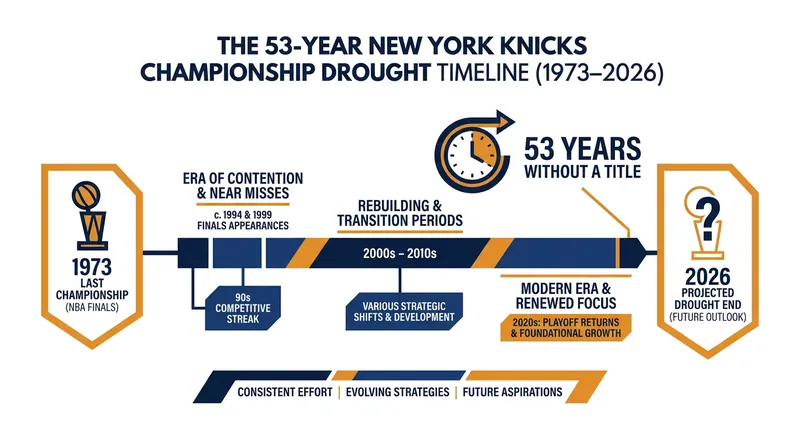 The Knicks' 2026 victory ended a 53-year championship drought dating back to 1973.