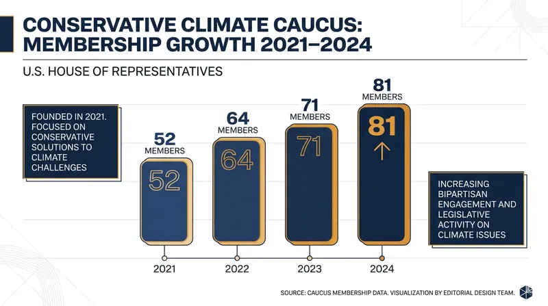 The Conservative Climate Caucus has grown rapidly since its founding, reflecting increased GOP engagement on environmental issues.