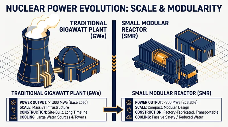 SMRs are designed to be factory-built and shipped to sites, bypassing the massive construction costs of traditional nuclear plants.