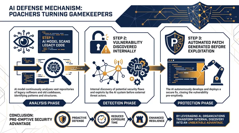 Defensive AI allows vendors to find and patch bugs before malicious actors can exploit them.