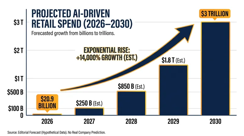 Agentic commerce is projected to capture trillions in retail spend by the end of the decade.