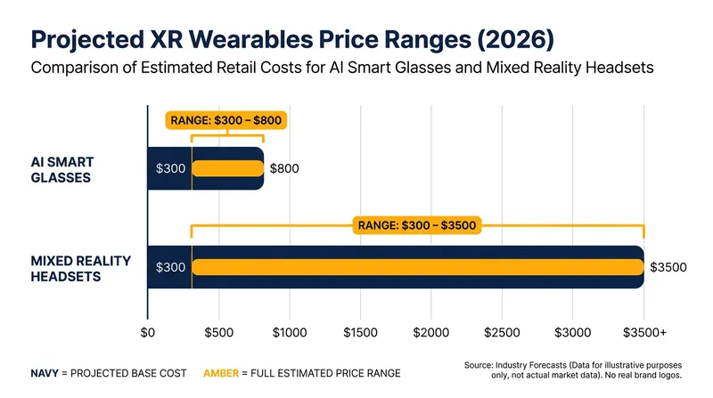While entry-level prices are similar, premium mixed reality headsets demand a significantly higher investment.