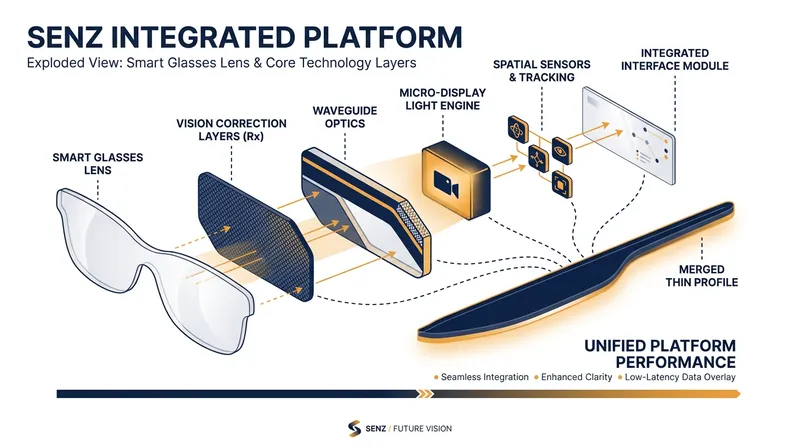 The SENZ platform consolidates disparate AR components into a single cohesive system.