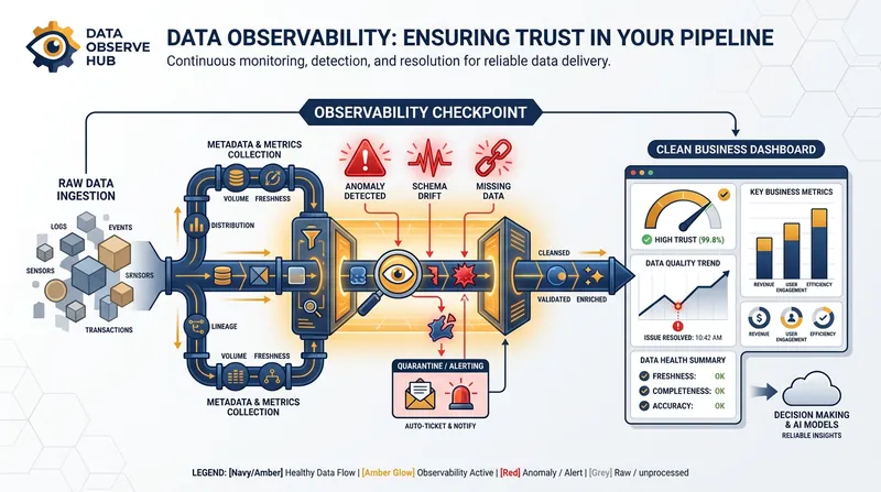 Data observability tools act as an automated quality-control checkpoint for real-time analytics.