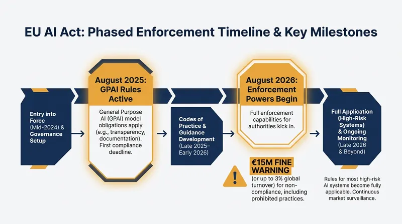 The European Commission's sweeping enforcement powers over General Purpose AI models officially activate in August 2026.
