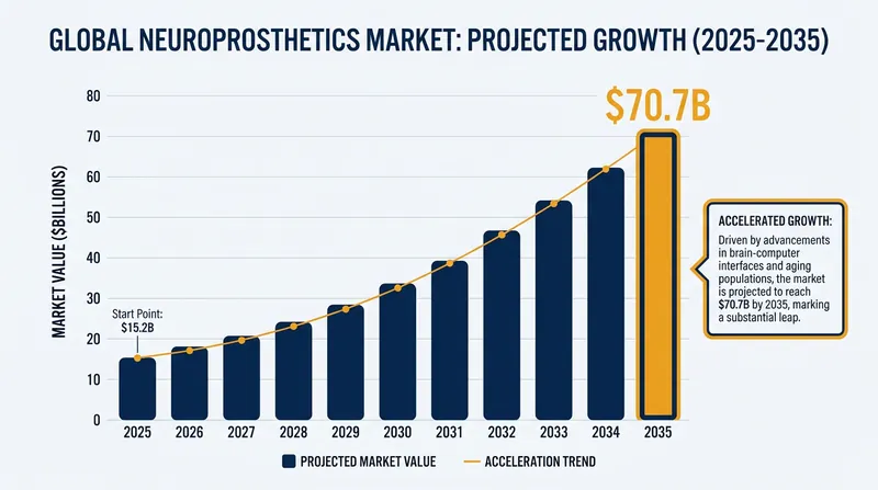 The global neuroprosthetics market is projected to expand rapidly as AI integration becomes standard.