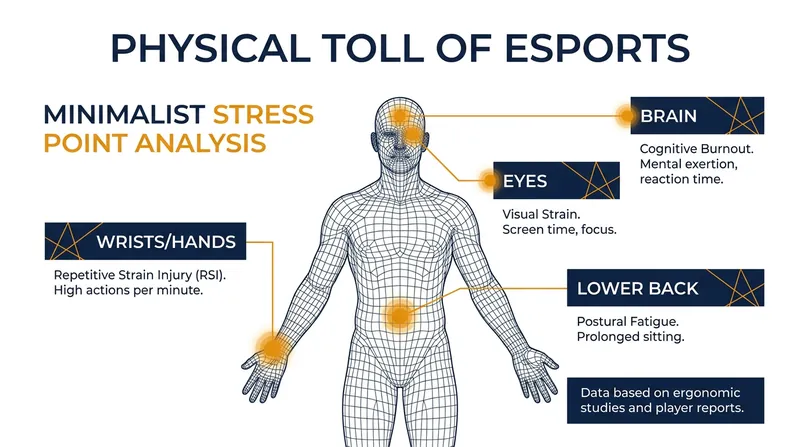 The hidden physical demands of competitive gaming require targeted rehabilitation and ergonomic support.