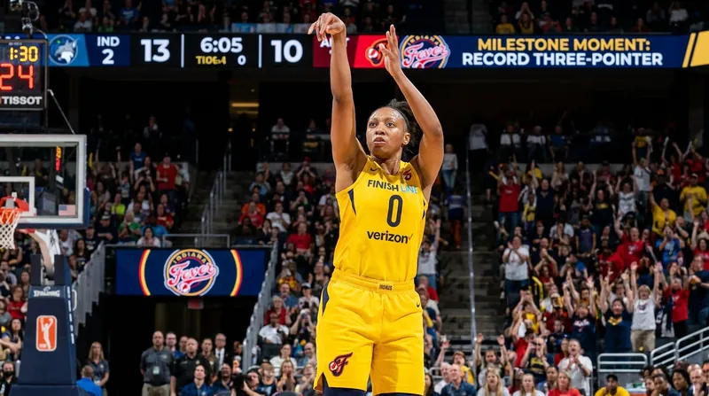 Kelsey Mitchell became just the eighth player in WNBA history to make 700 career three-pointers.