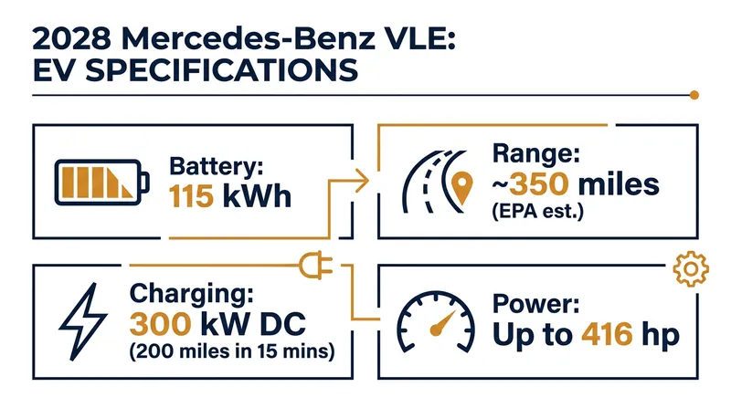 Key specifications for the upcoming Mercedes-Benz VLE.