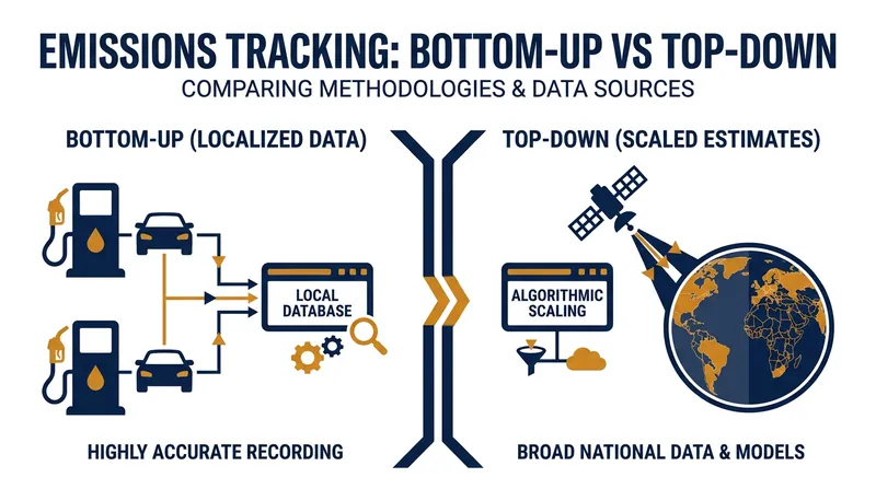 Traditional physical inventories build data from the ground up, while AI platforms scale national data down.