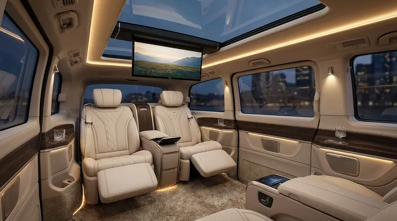 The flat floors of EV platforms allow for massive, highly customizable rear cabins.