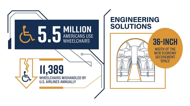 The scale of the accessibility gap in commercial aviation, and the dimensions of the proposed solution.