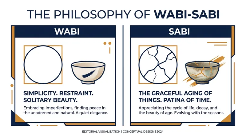 The aesthetic of wabi-sabi forms the philosophical foundation of kintsugi.