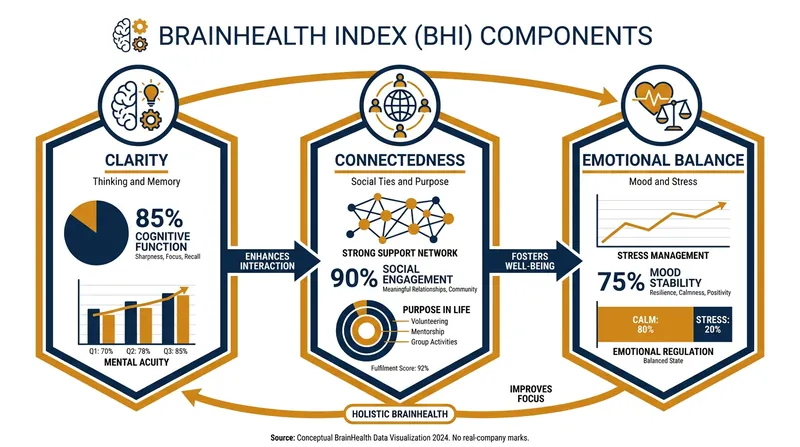 The BrainHealth Index measures holistic cognitive growth rather than just flagging disease.