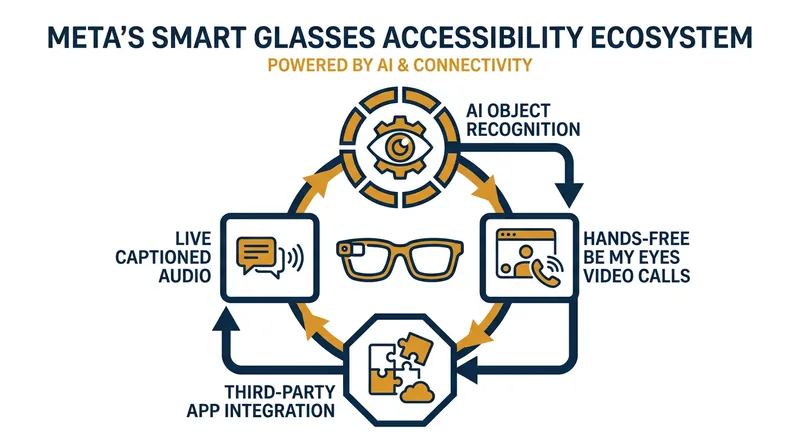 The expanding accessibility ecosystem within Meta's wearable platform.