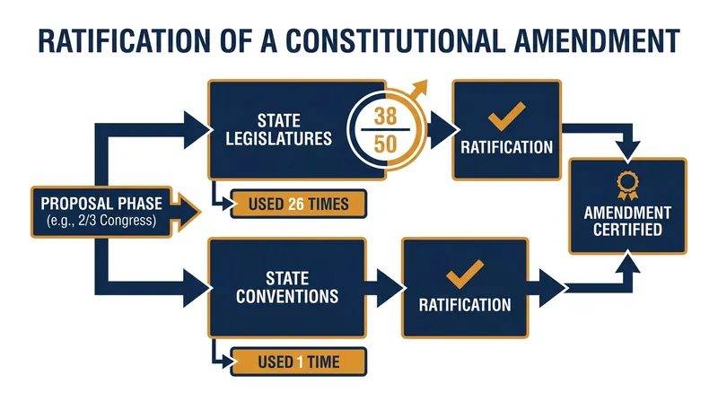 Once proposed, an amendment must be ratified by 38 states, either through their legislatures or special conventions.